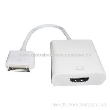 30-pin to HDMI® Cable for iPad, 480P, 720P, 1,080i and 1,080P ResolutionNew